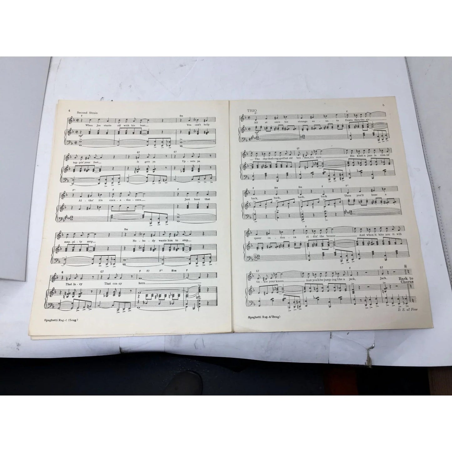 Spaghetti Rag by George Lyons and Bob Yosco - Vintage Sheet music book - A+ Stuff - sheet music - A+ Stuff