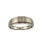 Polished Stainless Steel Diamond Wedding Band - Size 6.5 --  A+ Stuff
