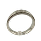 Polished Stainless Steel Diamond Wedding Band - Size 6.5 --  A+ Stuff