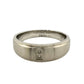 Polished Stainless Steel Diamond Wedding Band - Size 6.5 --  A+ Stuff