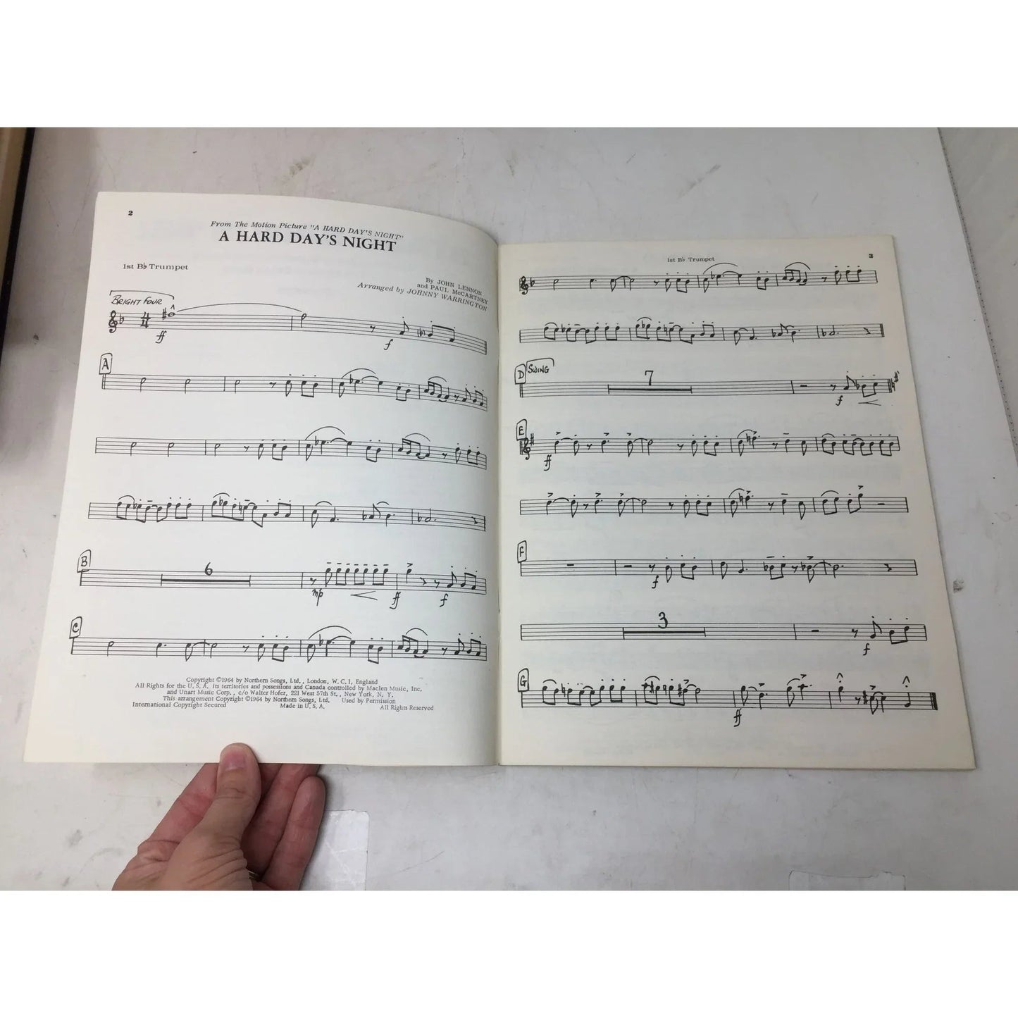 Stage Bands '65 (Complimentary) Vintage Sheet Music Song Book - A+ Stuff - SHEET MUSIC - A+ Stuff