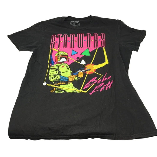 Star Wars Boba Fett Black Tee Shirt Men's Size Medium (M) - A+ Stuff