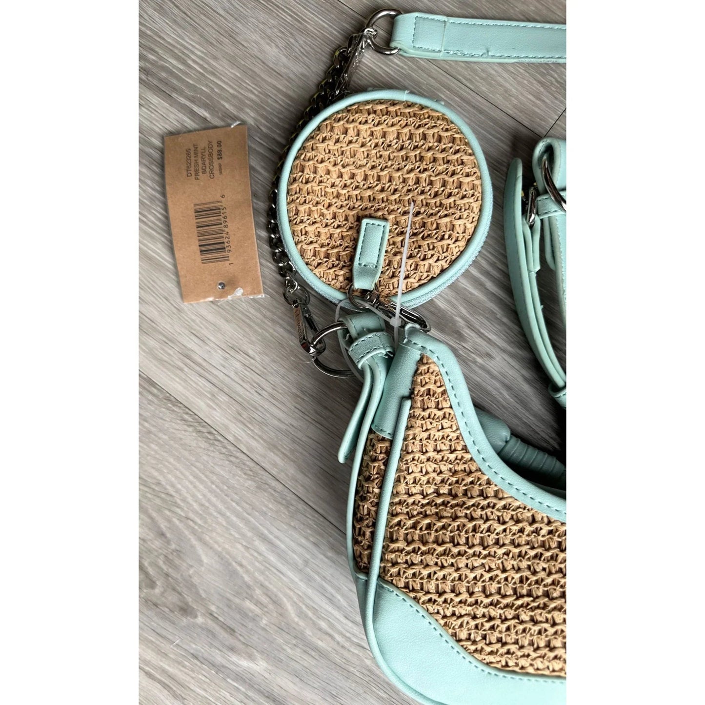 Steve Madden Bdaryll Crossbody / Shoulder bag - Frest Mint  with Round Tag Pouch NWT - A+ Stuff