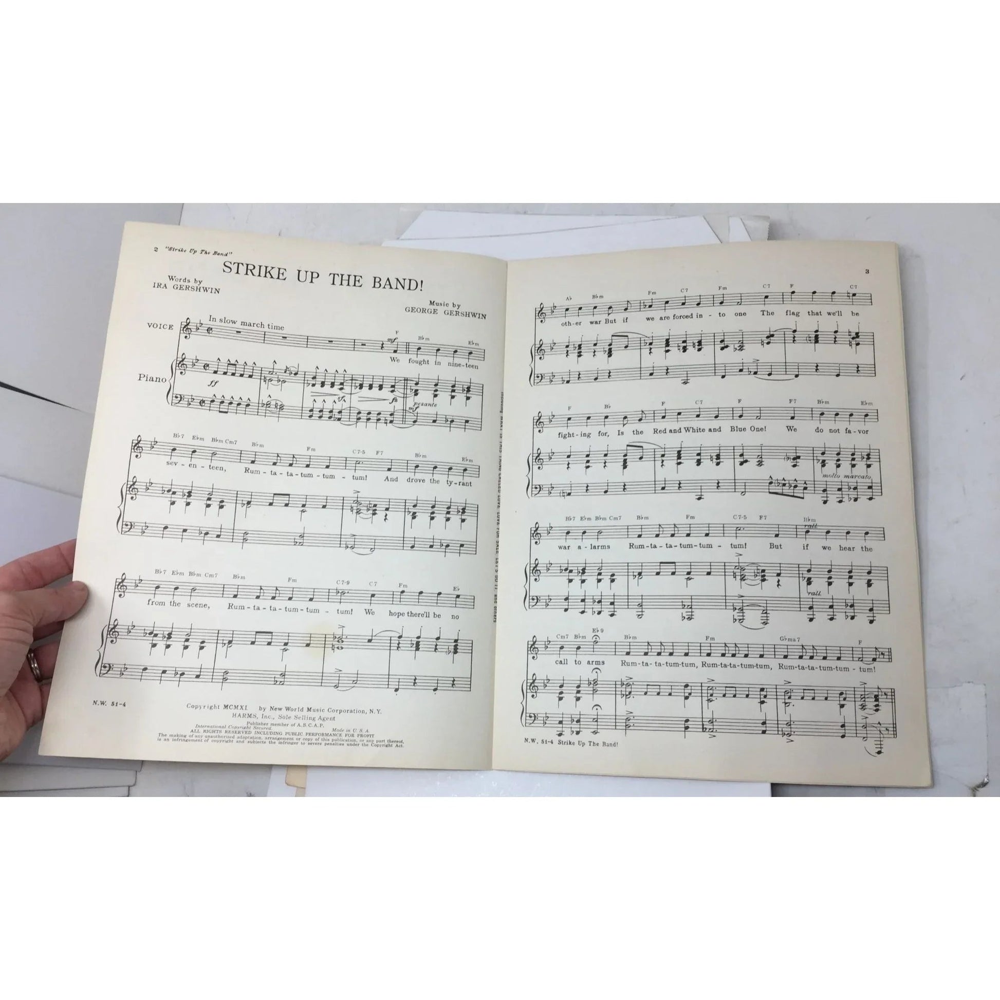 ''STRIKE UP THE BAND'' by Ira & George Gershwin Vintage Sheet Music - A+ Stuff - sheet music - A+ Stuff
