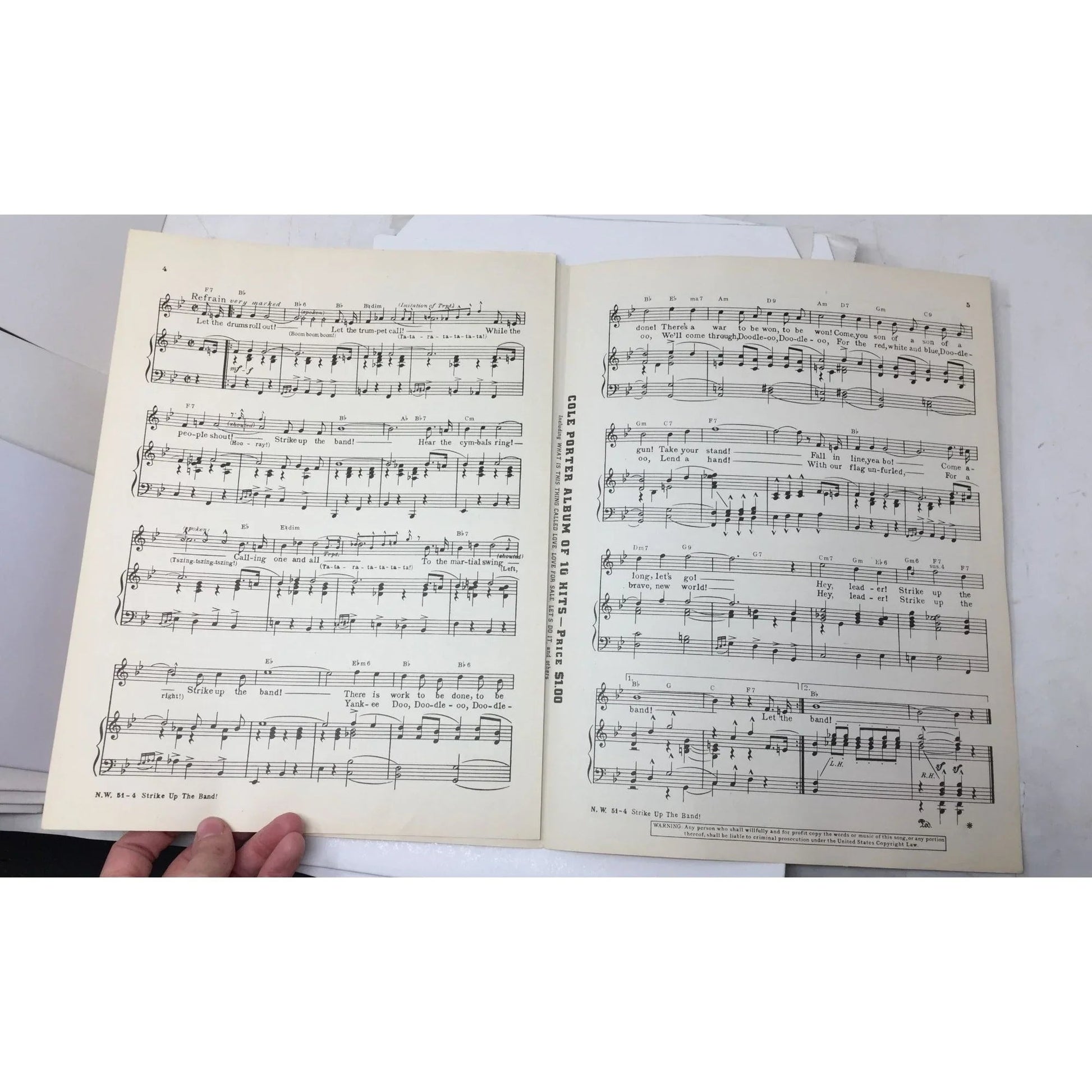 ''STRIKE UP THE BAND'' by Ira & George Gershwin Vintage Sheet Music - A+ Stuff - sheet music - A+ Stuff
