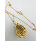 Stunning Pear cut 1.00 Carat Natural Diamond Necklace in 14kt Gold Overlaying Sterling Silver - A+ Stuff