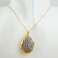 Stunning Pear cut 1.00 Carat Natural Diamond Necklace in 14kt Gold Overlaying Sterling Silver - A+ Stuff