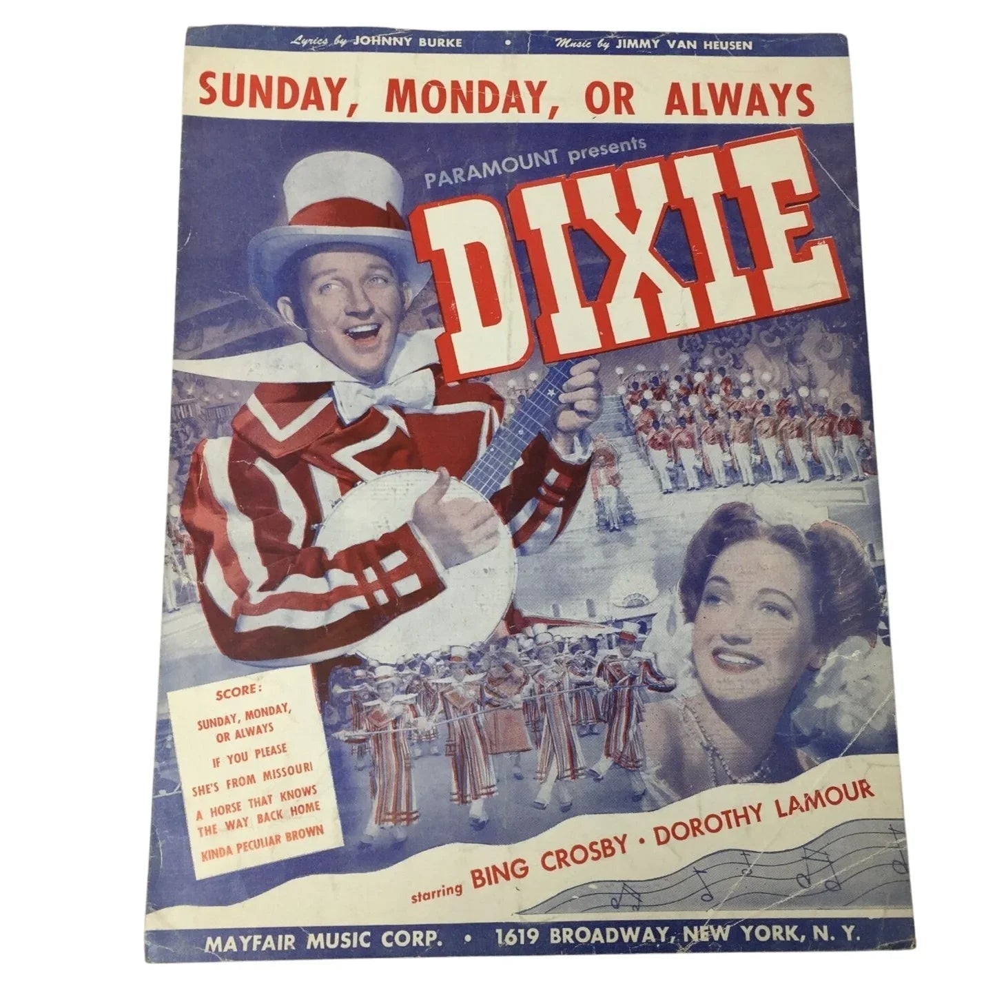 ''Sunday, Monday, Or Always'' Vintage 1943 Sheet Music - Mayfair music corp. - sheet music - A+ Stuff