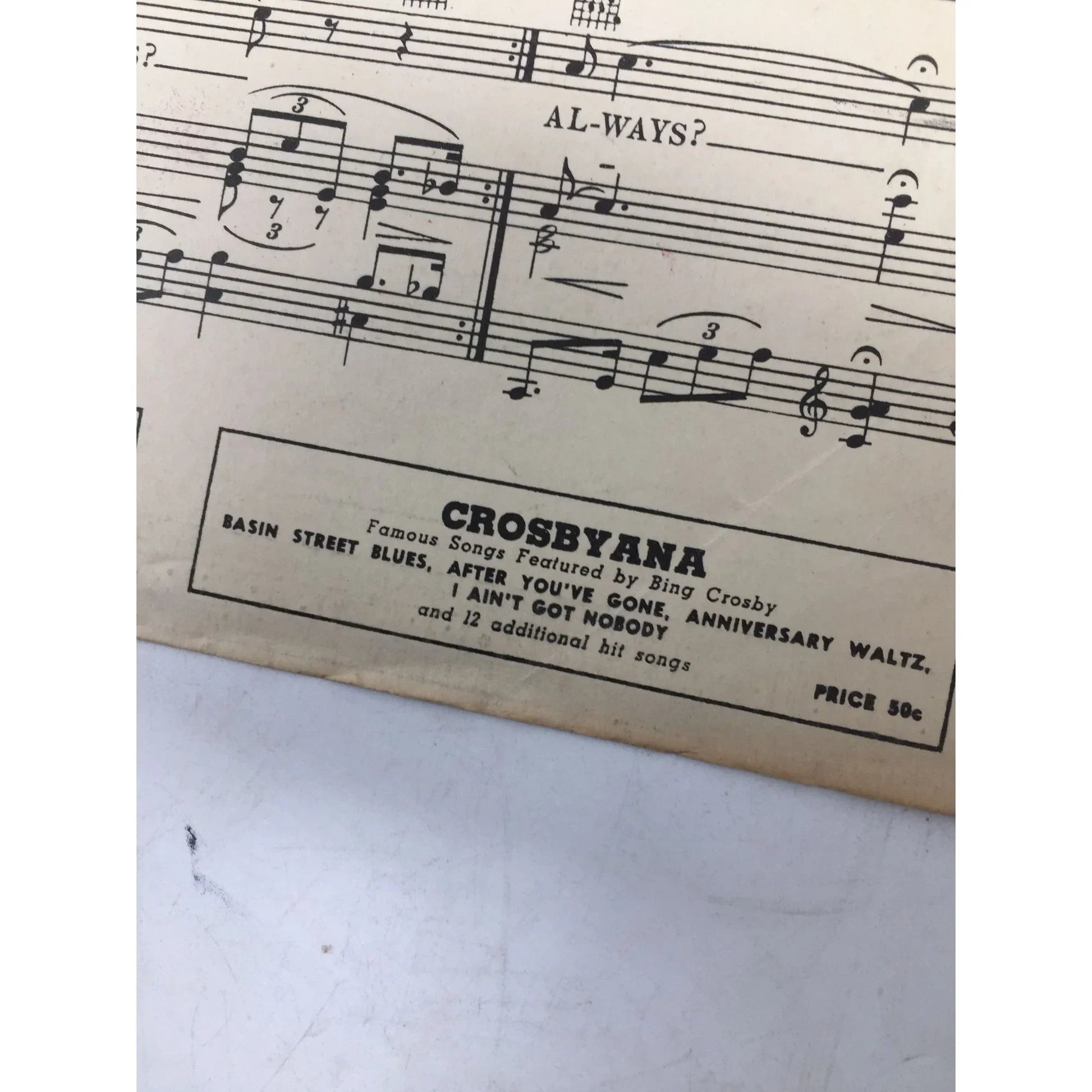''Sunday, Monday, Or Always'' Vintage 1943 Sheet Music - Mayfair music corp. - sheet music - A+ Stuff