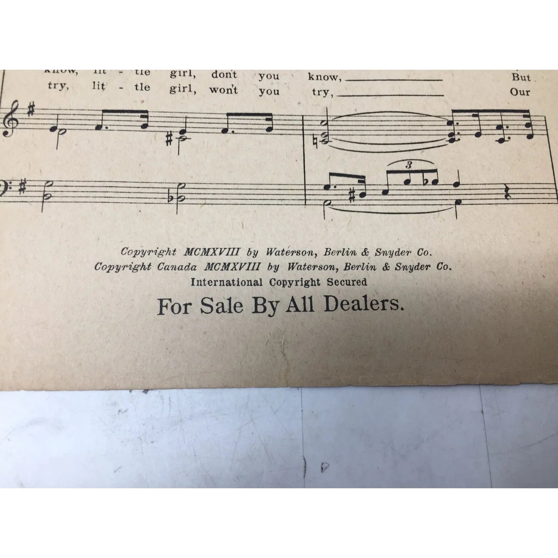 Sunshine Adeline Amusement Co Inc Presents Frederick V Bowers - A+ Stuff - SHEET MUSIC - A+ Stuff