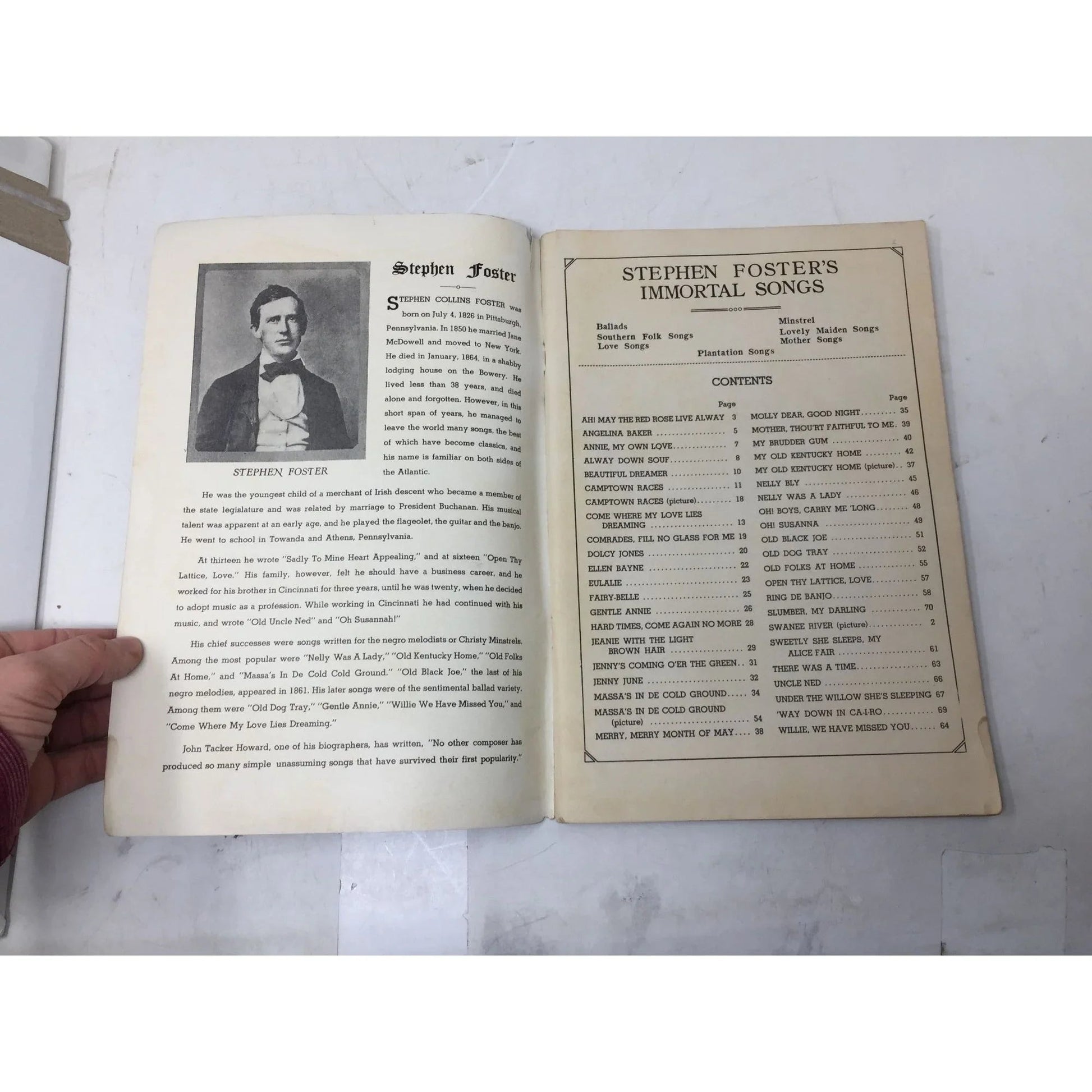 SWANEE RIVER ALBUM OF STEPHEN FOSTERS IMMORTAL SONGS - A+ Stuff - sheet music - A+ Stuff