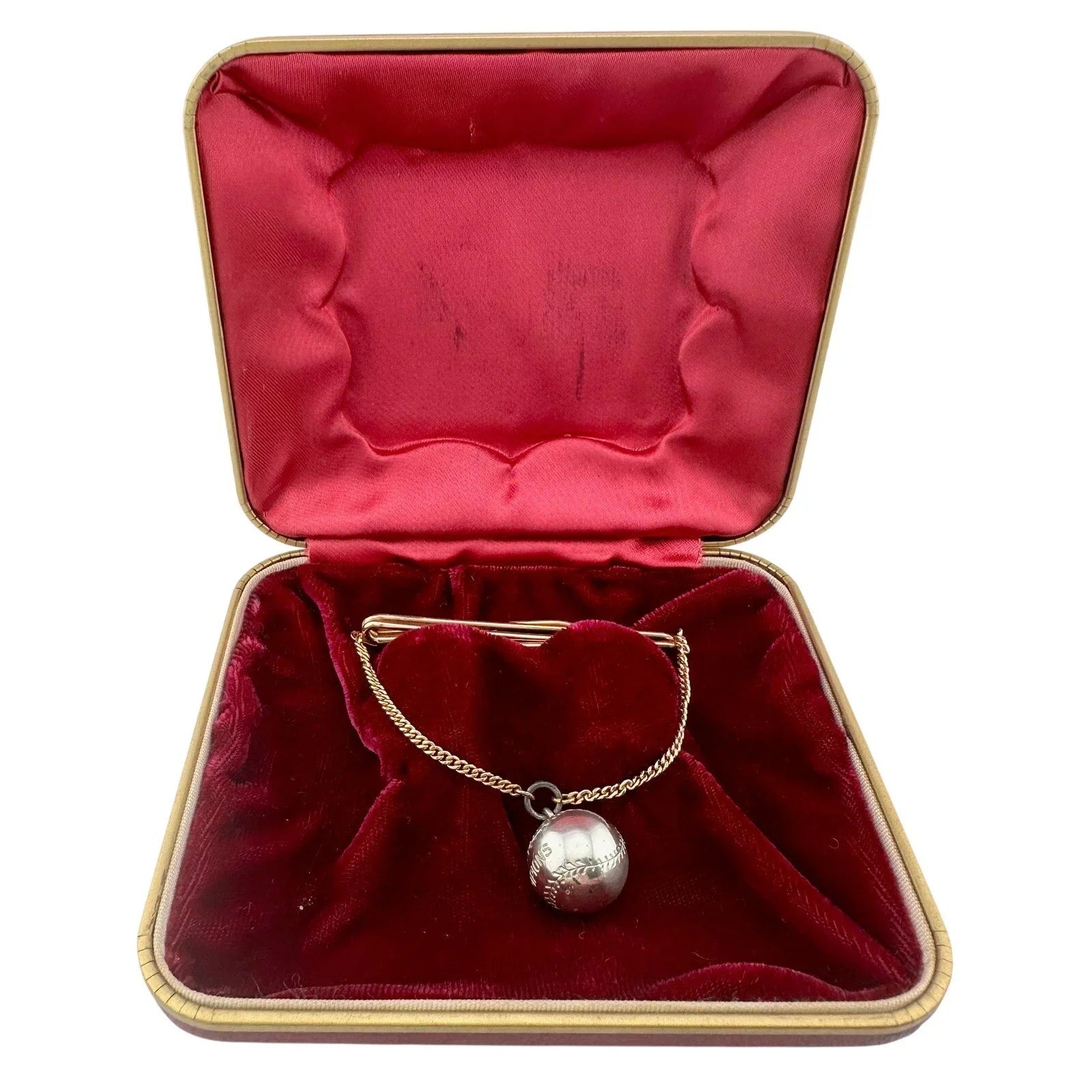 Swank 1955 Region 4 "CHAMPIONS" Baseball / Softball Tie Bar in Velvet lined Box - Swank - Tie Bar - A+ Stuff