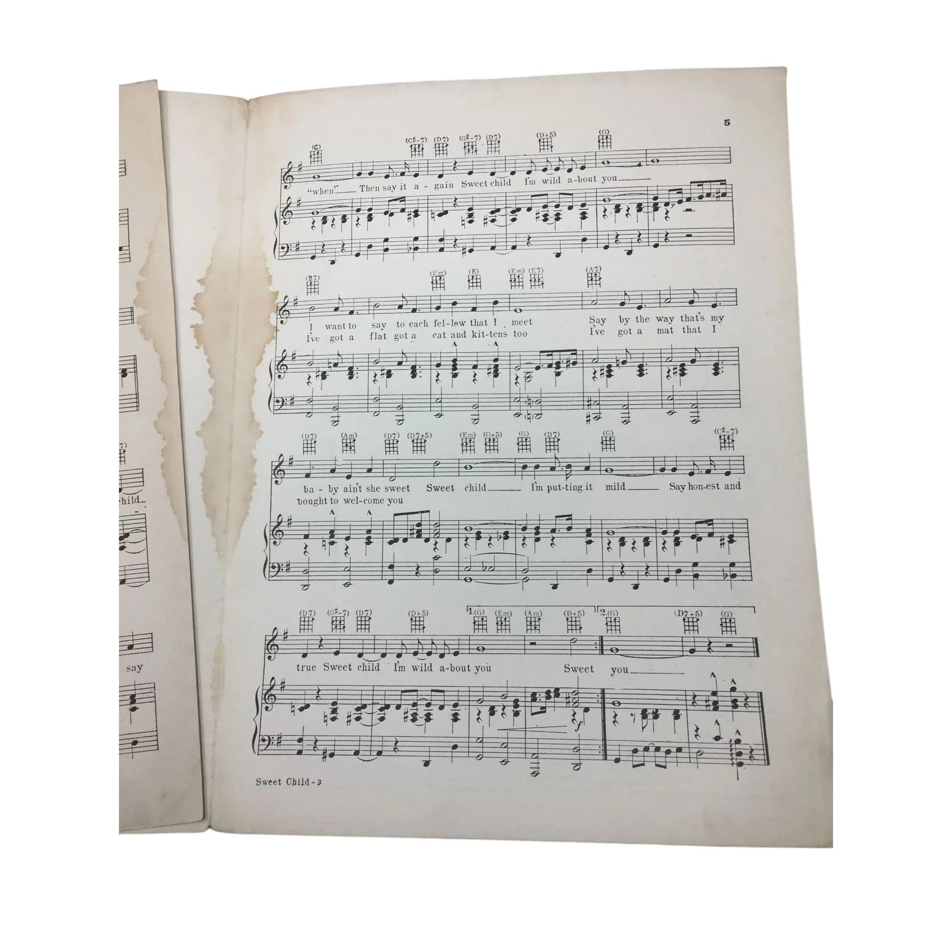 SWEET CHILD (I'M WILD ABOUT YOU) SHEET MUSIC - A+ Stuff - SHEET MUSIC - A+ Stuff