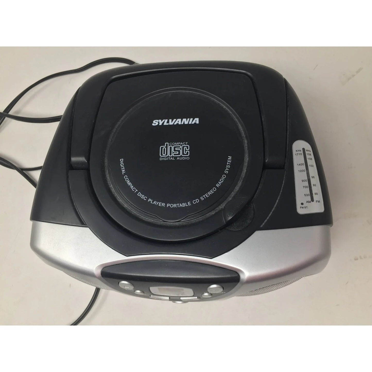 Sylvania Digital Compact Disc Player Portable CD Radio System Metallic Style - SYLVANIA - CD Players & Recorders - A+ Stuff