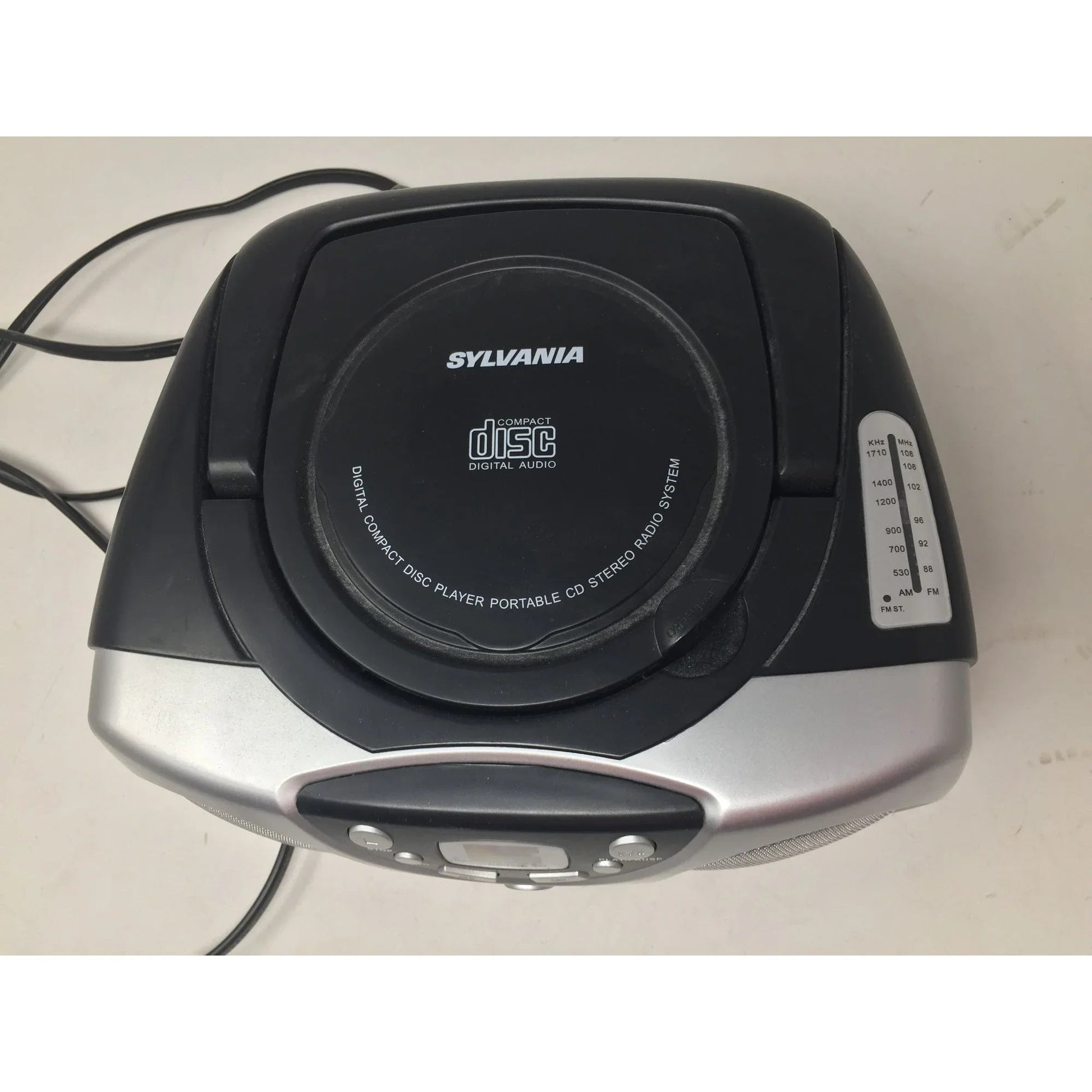 Sylvania Digital Compact Disc Player Portable CD Radio System Metallic Style - SYLVANIA - CD Players & Recorders - A+ Stuff