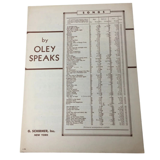 Sylvia Song by Oley Speaks Vintage Sheet Music - A+ Stuff - SHEET MUSIC - A+ Stuff
