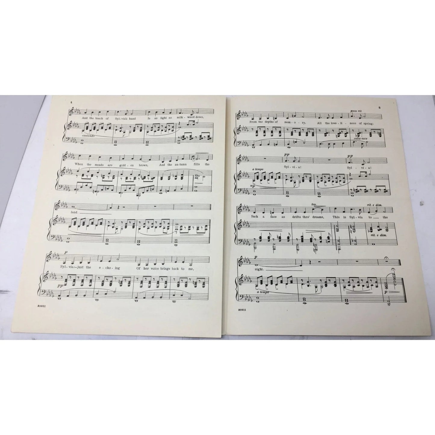 Sylvia Song by Oley Speaks Vintage Sheet Music - A+ Stuff - SHEET MUSIC - A+ Stuff