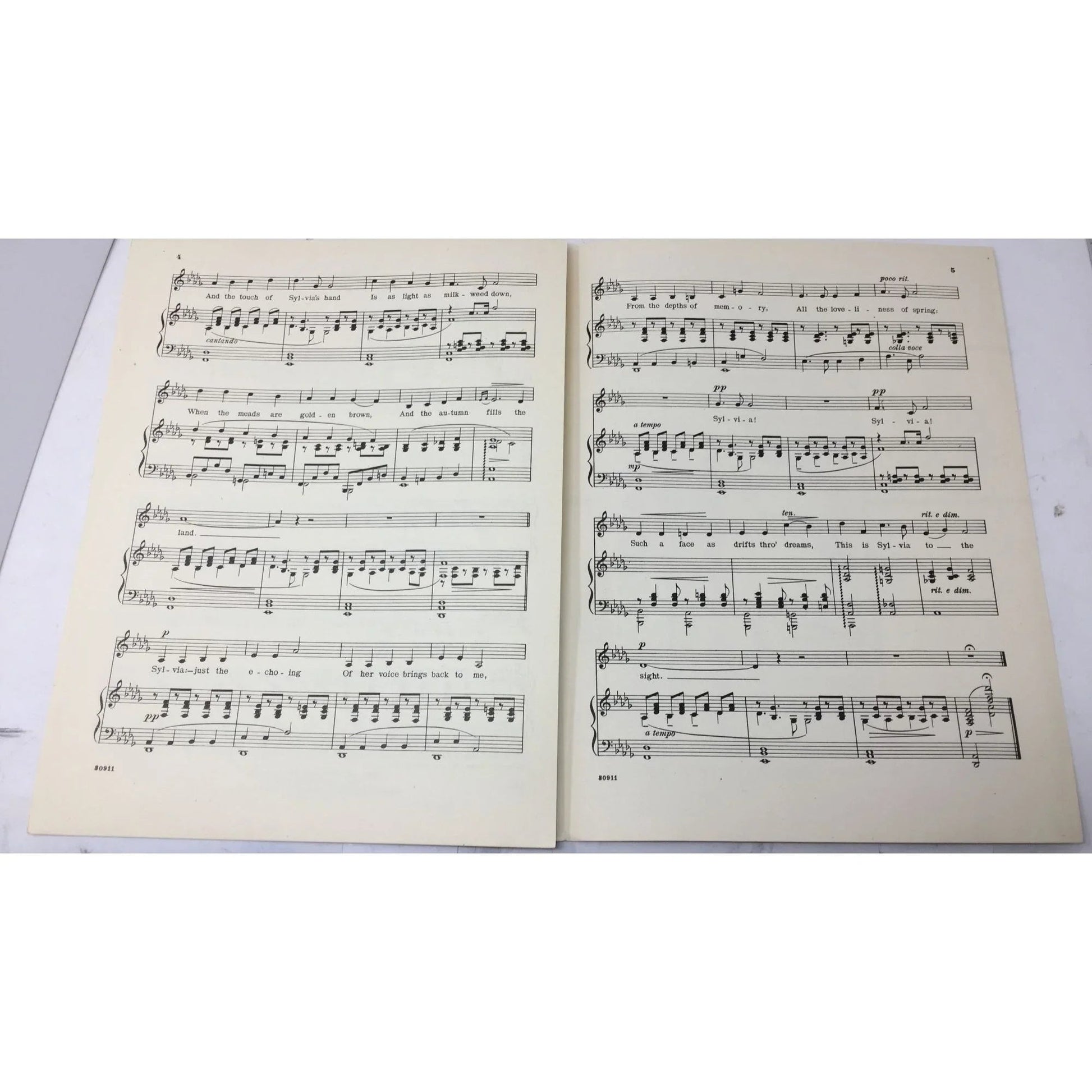 Sylvia Song by Oley Speaks Vintage Sheet Music - A+ Stuff - SHEET MUSIC - A+ Stuff