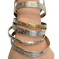 Symbol Etched Silverplated Bangle bracelets Stamped MEXICO (6) - Unbranded - Bracelet - A+ Stuff