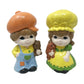Retro Style Boy and Girl Statue Tabletop Hand Painted Figurines --