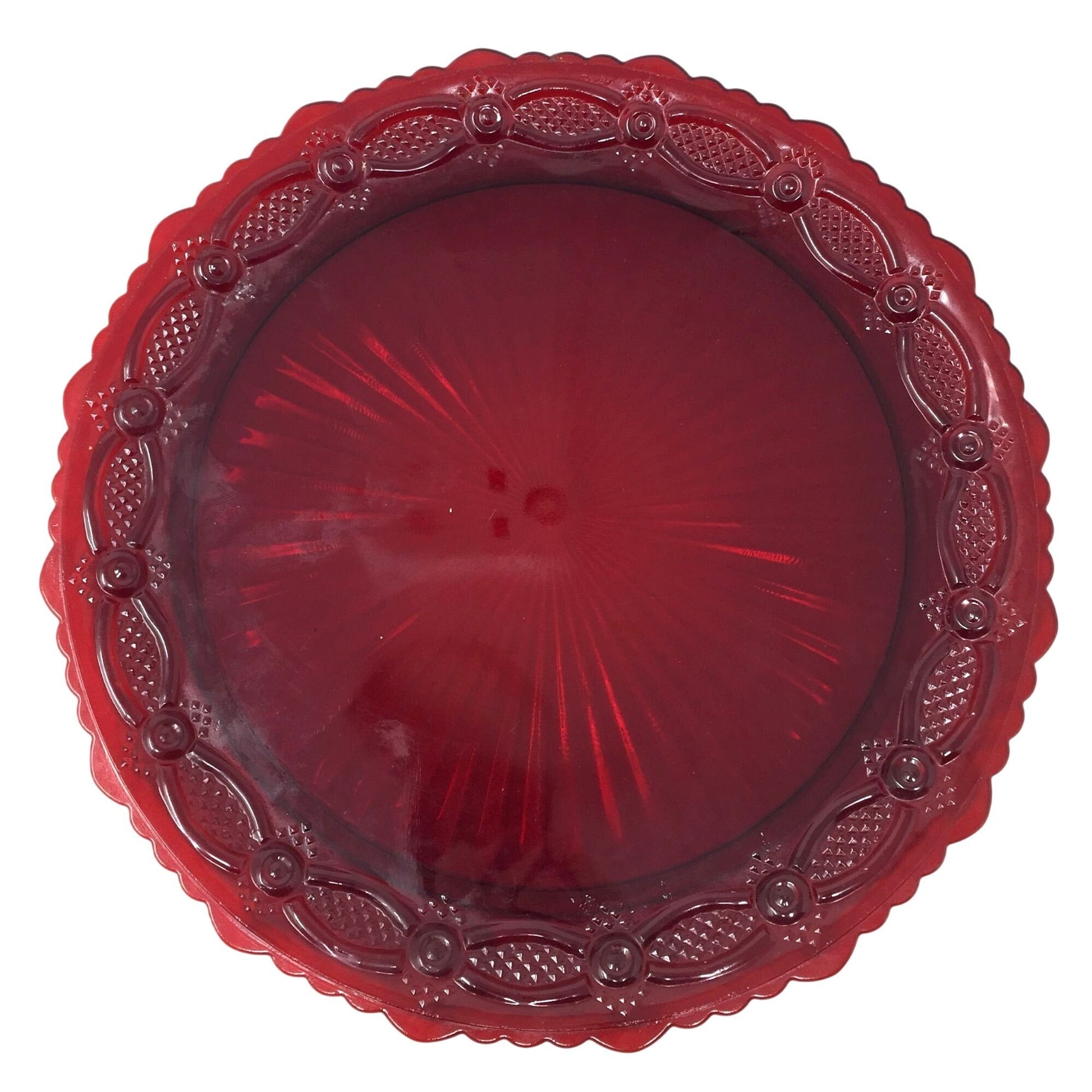 Vintage Avon 1876 Cape Cod Ruby Red Rimmed Dinner Plate (10.5") Avon  A+ Stuff Drinking, Dining & More