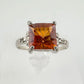 2.05 Carat Imperial Topaz  Ring with Diamond Accent  Size 7.25