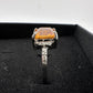 2.05 Carat Imperial Topaz  Ring with Diamond Accent  Size 7.25