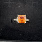 2.05 Carat Imperial Topaz  Ring with Diamond Accent  Size 7.25