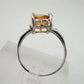 2.05 Carat Imperial Topaz  Ring with Diamond Accent  Size 7.25