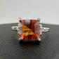 2.05 Carat Imperial Topaz  Ring with Diamond Accent  Size 7.25