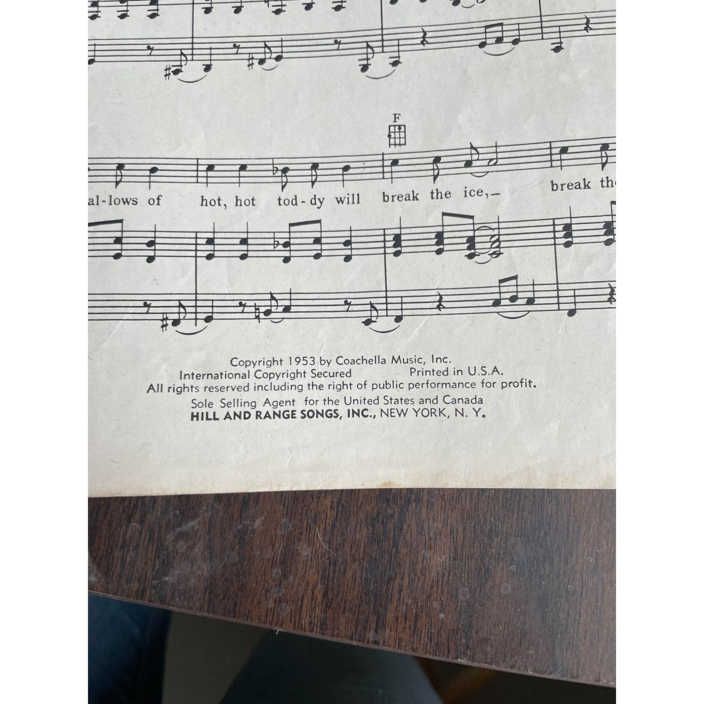 ''HOT TODDY'' Sheet Music by Ralph Flanagan and Herb Hendler