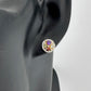 Painters Palette Gemstone Stud Earrings Sterling silver with 14kt Gold Overlay