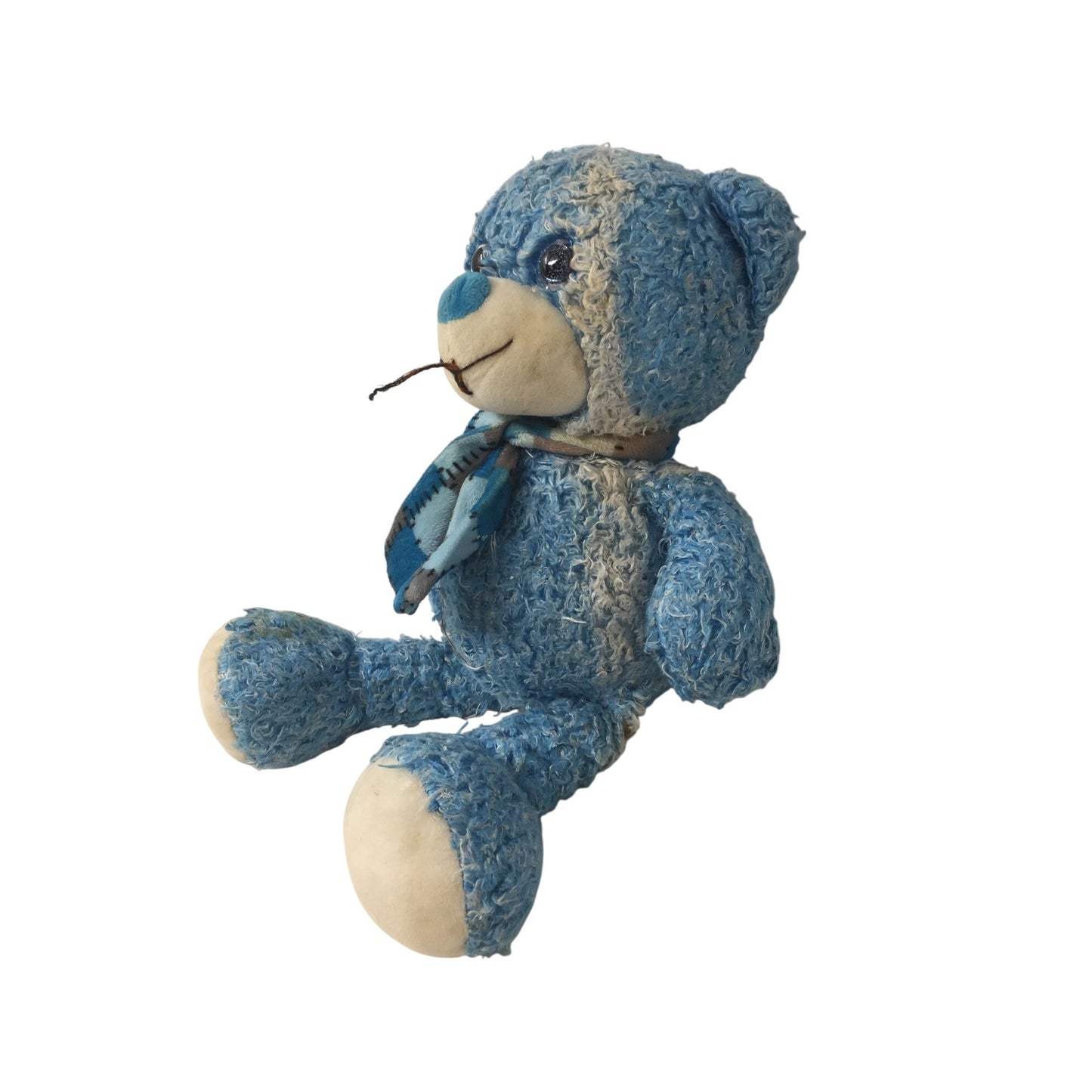 Blue Teddy Bear Plush Stuffed Animal Toy wearing a Blue Scarf