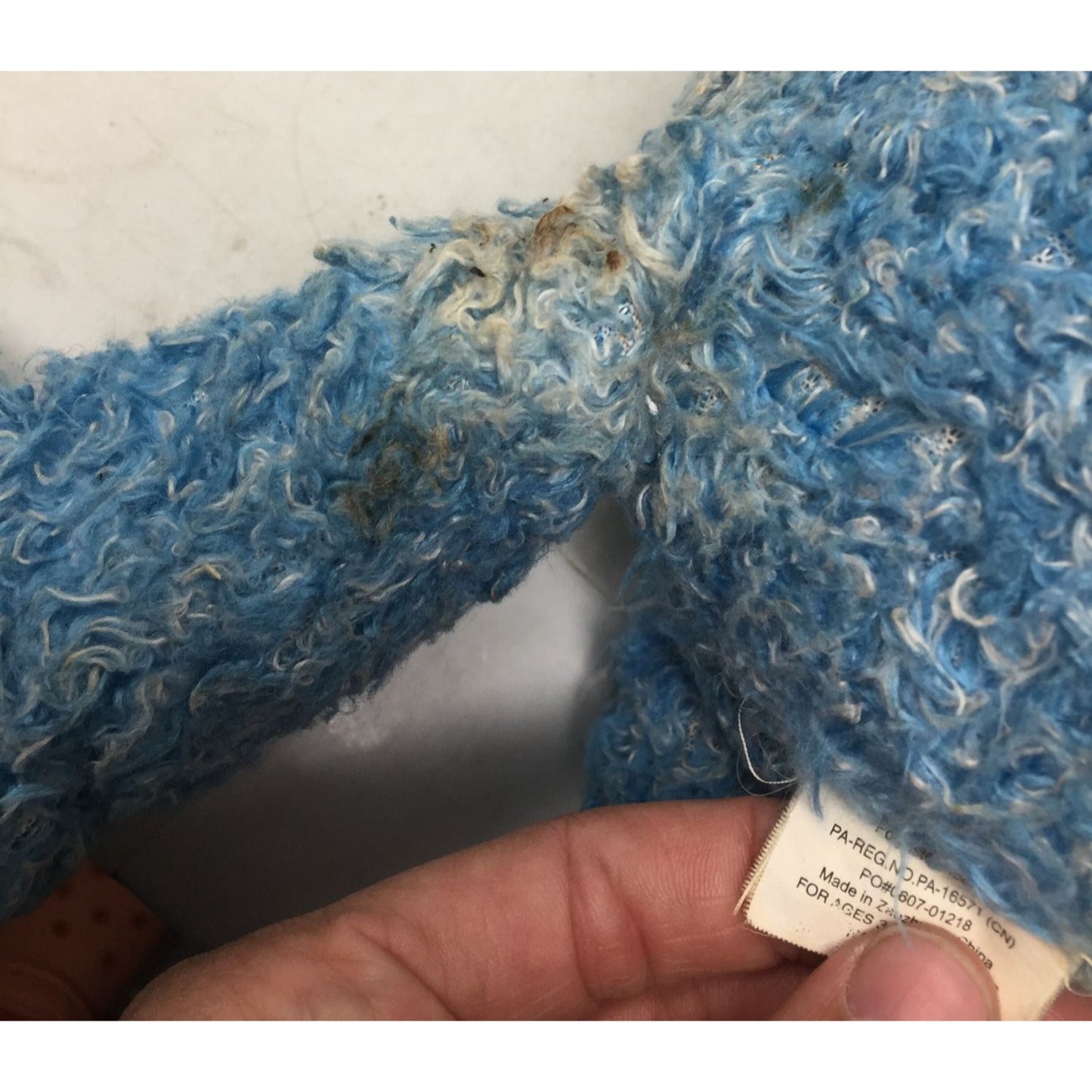 Blue Teddy Bear Plush Stuffed Animal Toy wearing a Blue Scarf