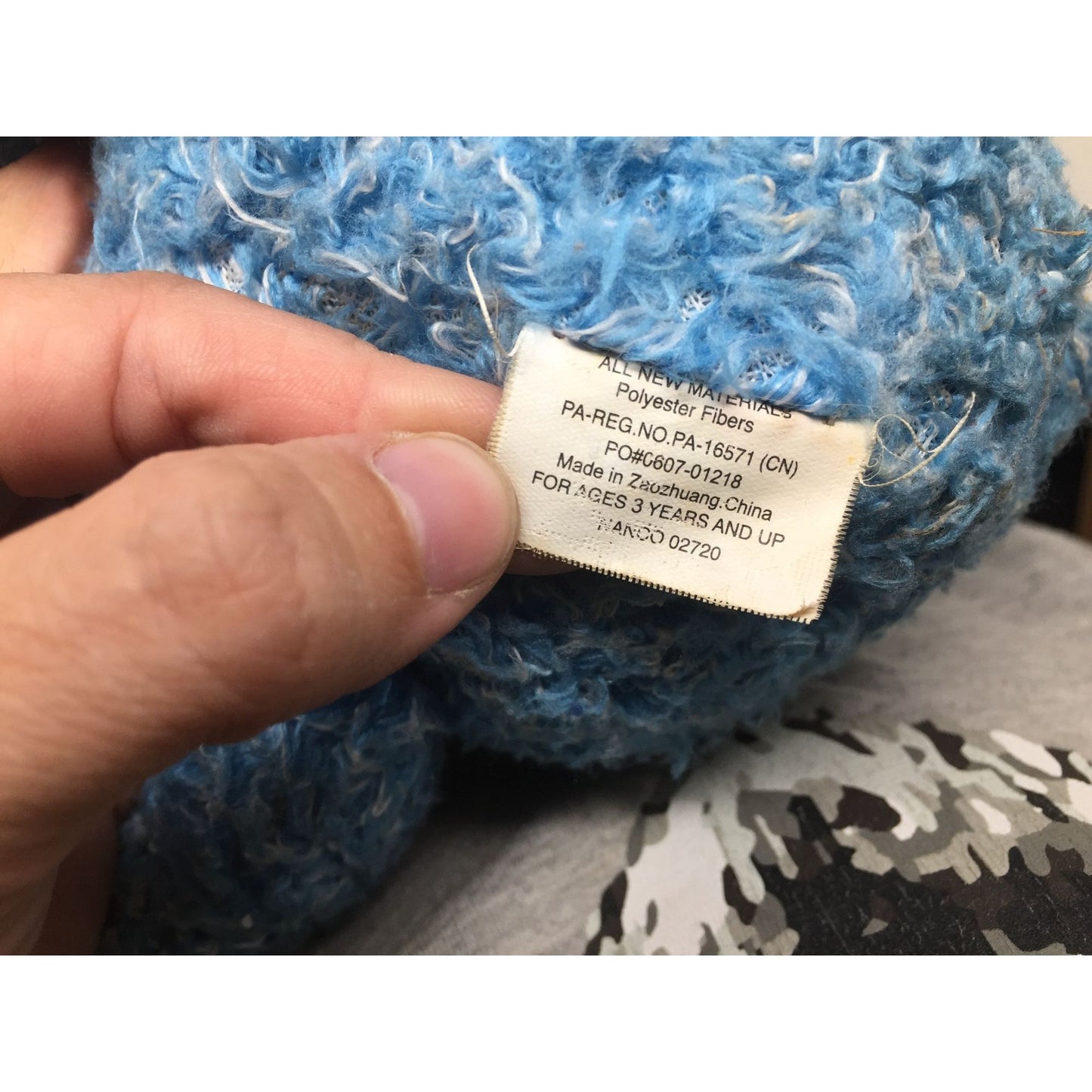 Blue Teddy Bear Plush Stuffed Animal Toy wearing a Blue Scarf