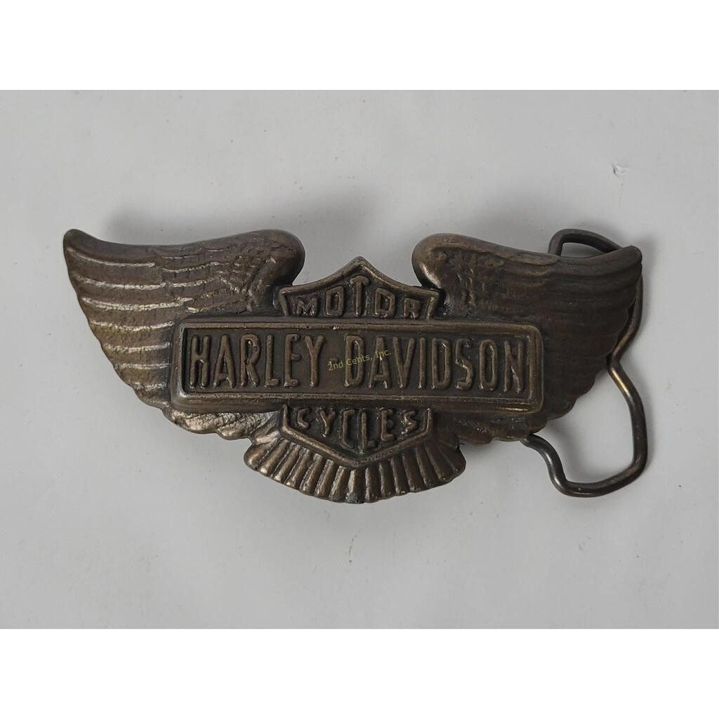 Vintage Harley Davidson Motor Cycles Harley Davidson Wings Metal Belt Buckle