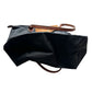 Longchamp Le Pliage Shopping MODÈLE DÉPOSÉ Black w/ Brown Leather Trim Tote Bag Longchamp  A+ Stuff Tote Bag