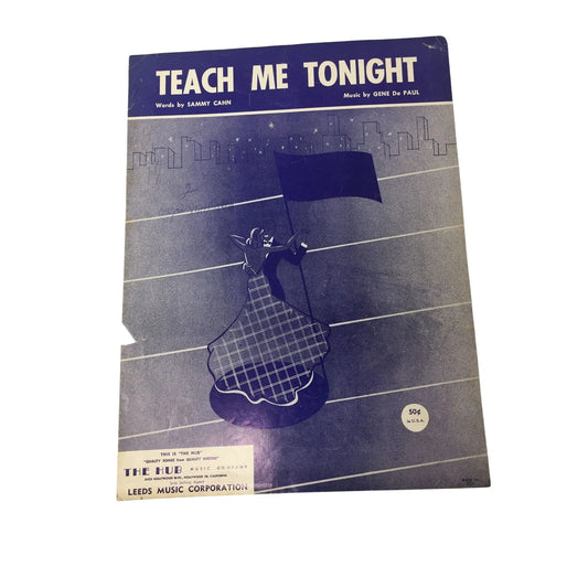 Teach me Tonight by Sammy Cahn and Gene De Paul - Vintage Sheet Music - A+ Stuff - SHEET MUSIC - A+ Stuff