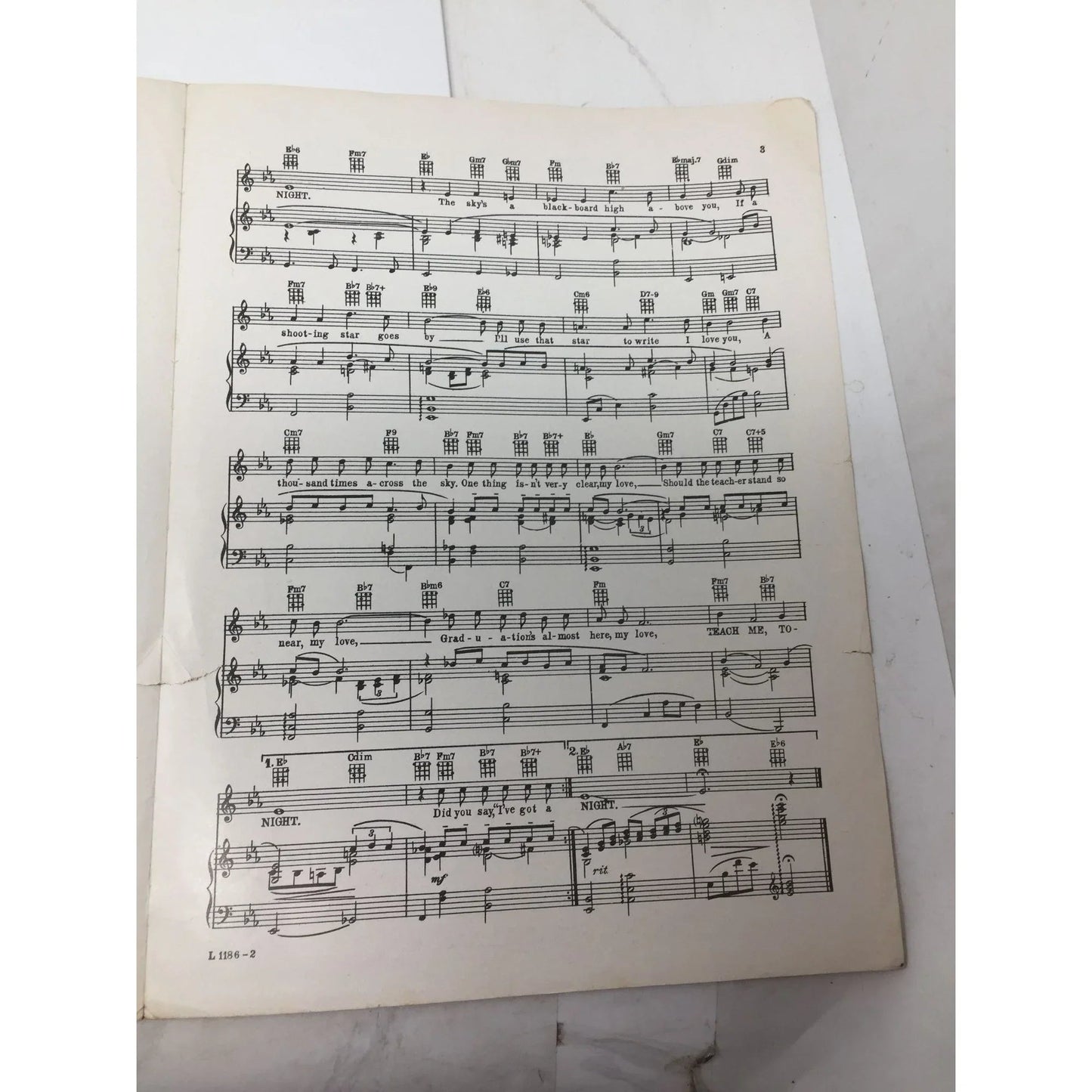 Teach me Tonight by Sammy Cahn and Gene De Paul - Vintage Sheet Music - A+ Stuff - SHEET MUSIC - A+ Stuff