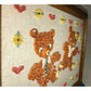Teddy Bears w Hearts & Flowers Handmade Paper Quilling Framed Wall Art - Kids Room Decor - Handmade - wall decor - A+ Stuff