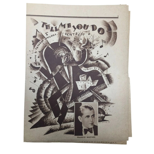 ''TELL ME YOU DO'' - VINTAGE SHEET MUSIC - A+ Stuff - sheet music - A+ Stuff