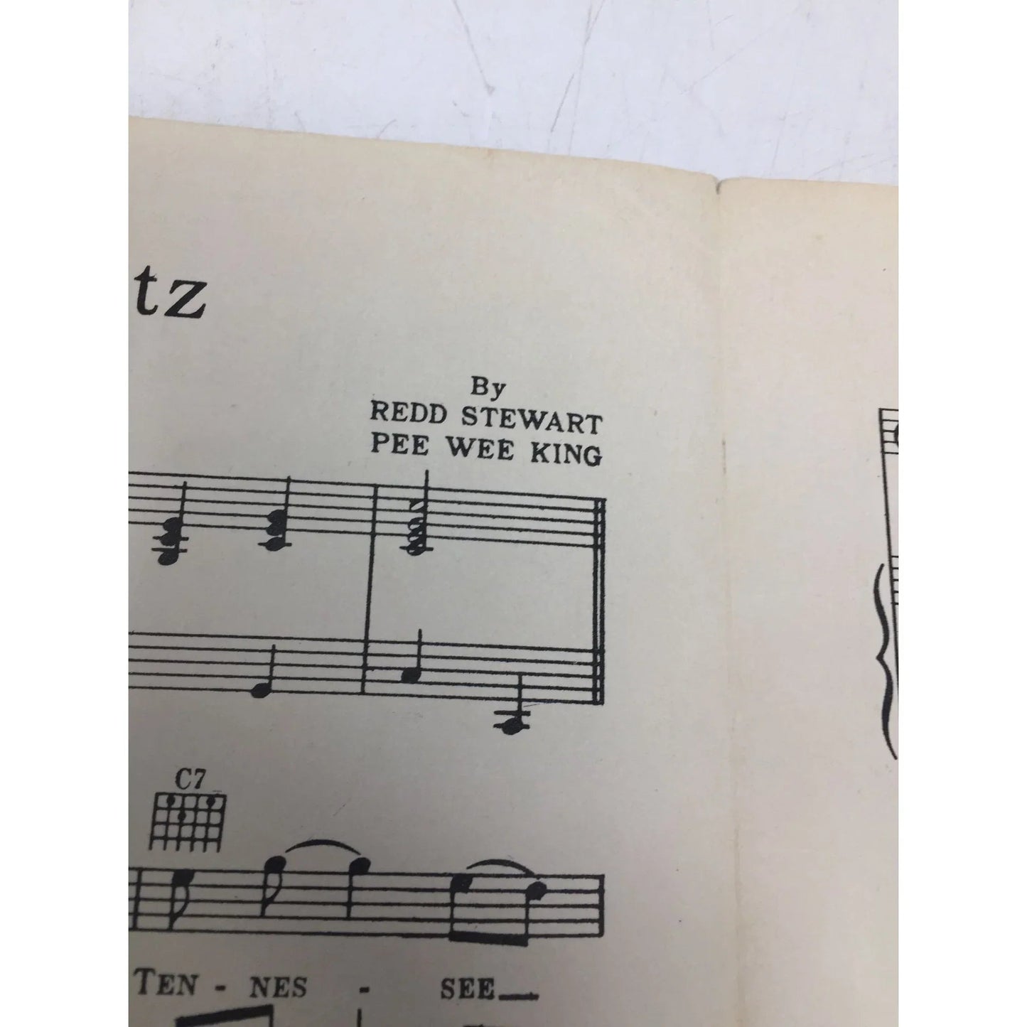 TENNESSEE WALTZ BY REDD STEWART AND PEE WEE KING - A+ Stuff - SHEET MUSIC - A+ Stuff