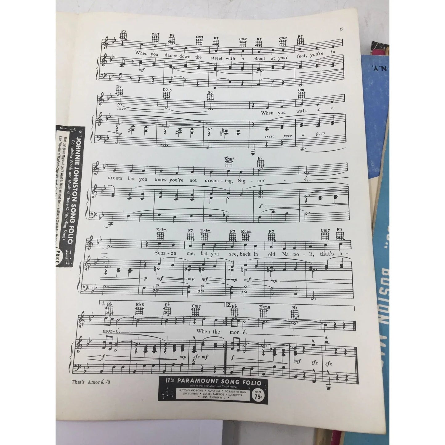 ''That's Amore (That's Love)'' by Jack Brooks and Harry Warren - A+ Stuff - Sheet Music - A+ Stuff