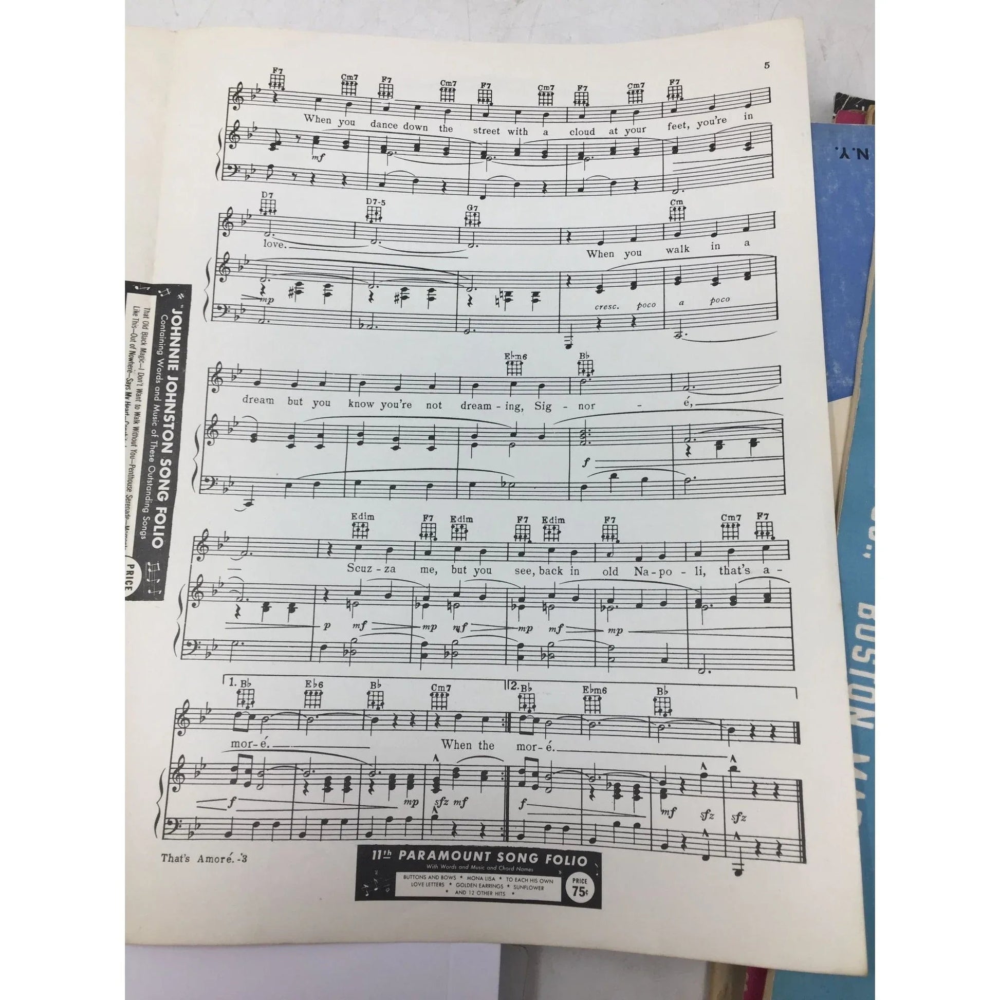 ''That's Amore (That's Love)'' by Jack Brooks and Harry Warren - A+ Stuff - Sheet Music - A+ Stuff