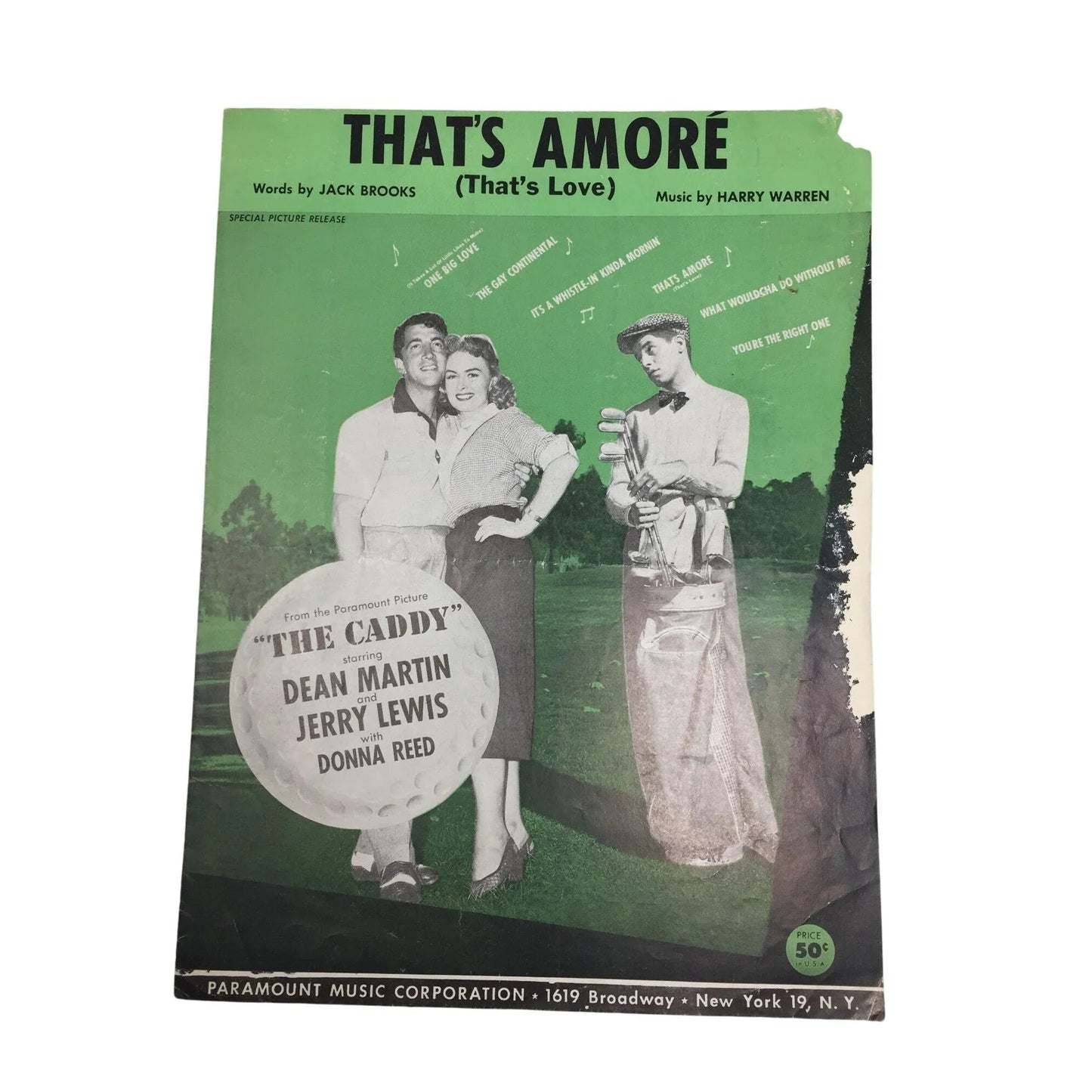 ''That's Amore (That's Love)'' by Jack Brooks and Harry Warren - A+ Stuff - SHEET MUSIC - A+ Stuff