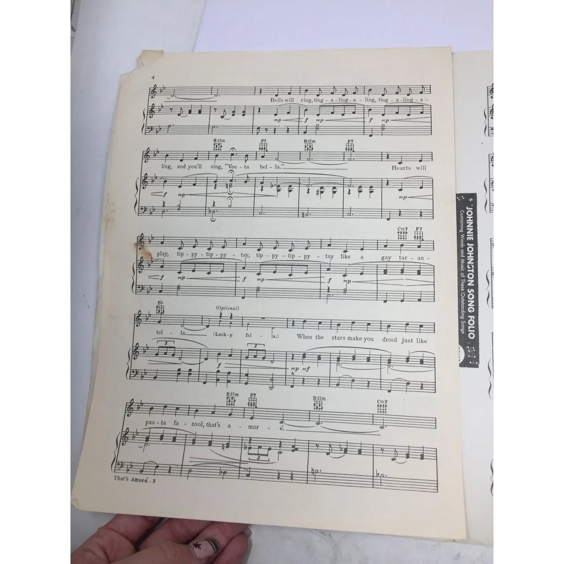 ''That's Amore (That's Love)'' by Jack Brooks and Harry Warren - A+ Stuff - SHEET MUSIC - A+ Stuff