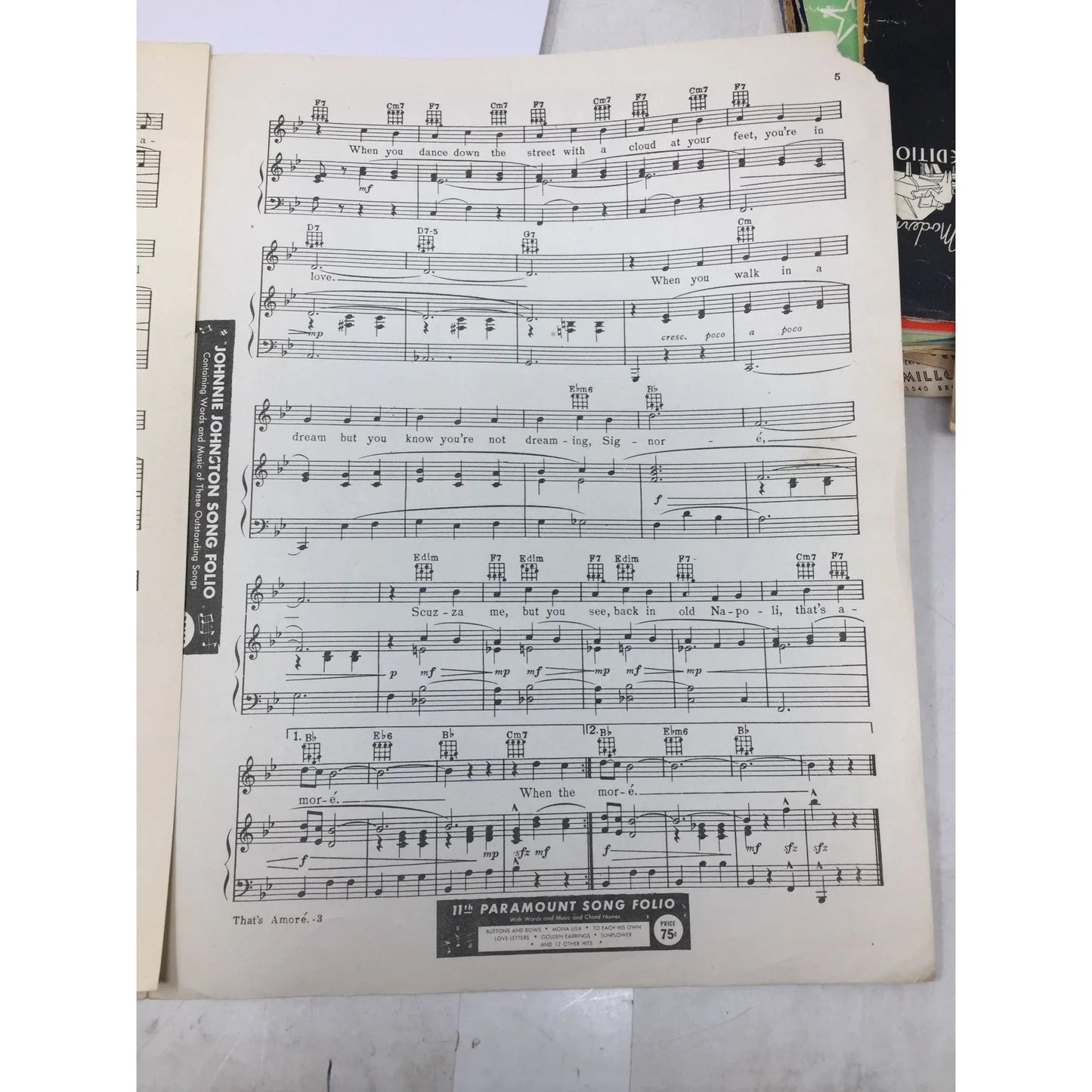 ''That's Amore (That's Love)'' by Jack Brooks and Harry Warren - A+ Stuff - SHEET MUSIC - A+ Stuff