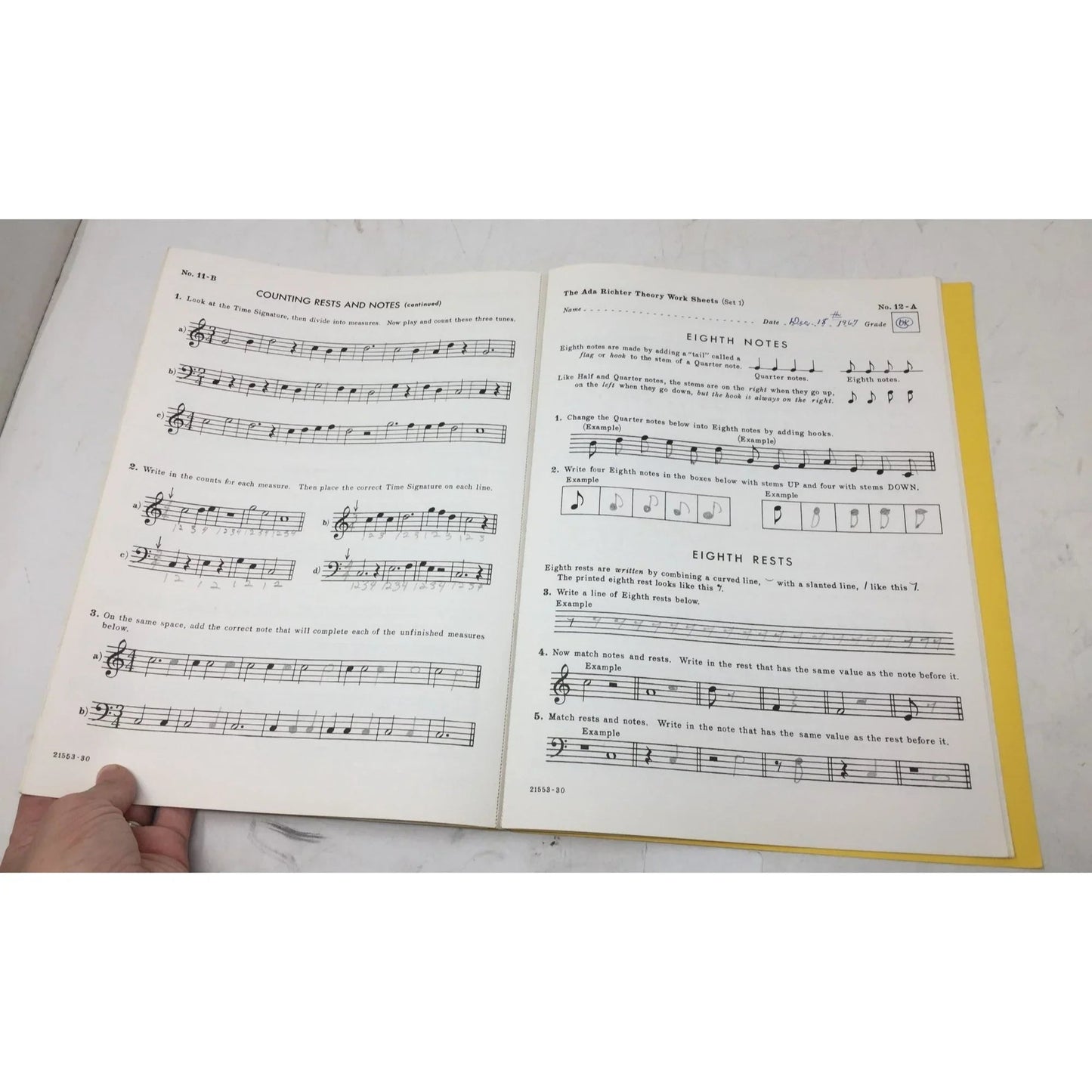 The Ada Richter Piano Course & Theory Work Sheets Vintage Music books - A+ Stuff - Sheet Music - A+ Stuff