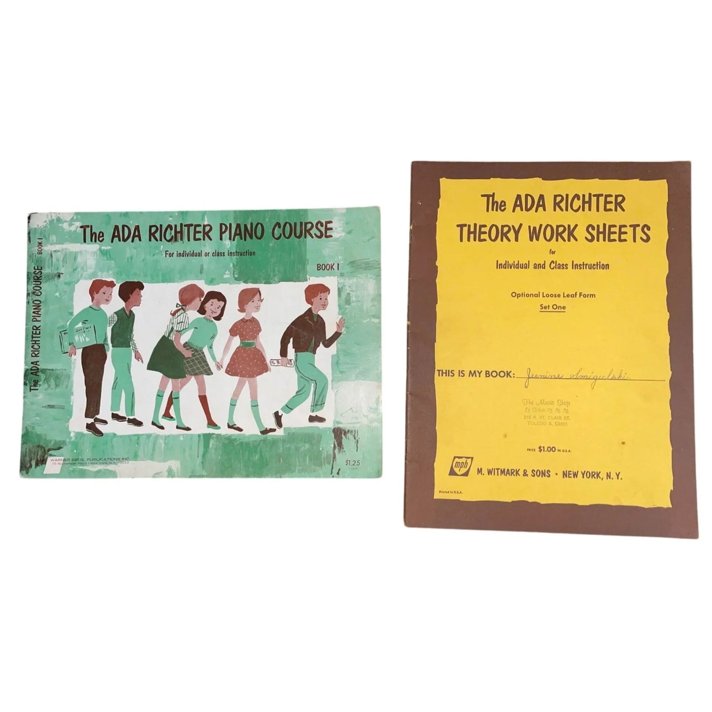 The Ada Richter Piano Course & Theory Work Sheets Vintage Music books - A+ Stuff - Sheet Music - A+ Stuff