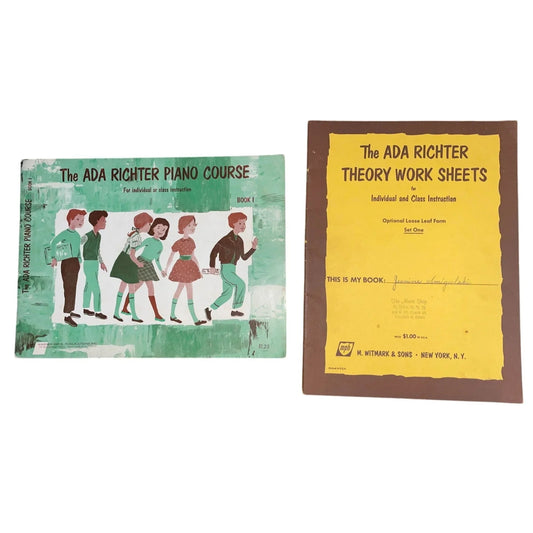 The Ada Richter Piano Course & Theory Work Sheets Vintage Music books - A+ Stuff - Sheet Music - A+ Stuff
